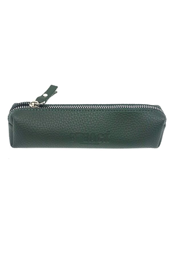 Faux Leather Pen Holder Green