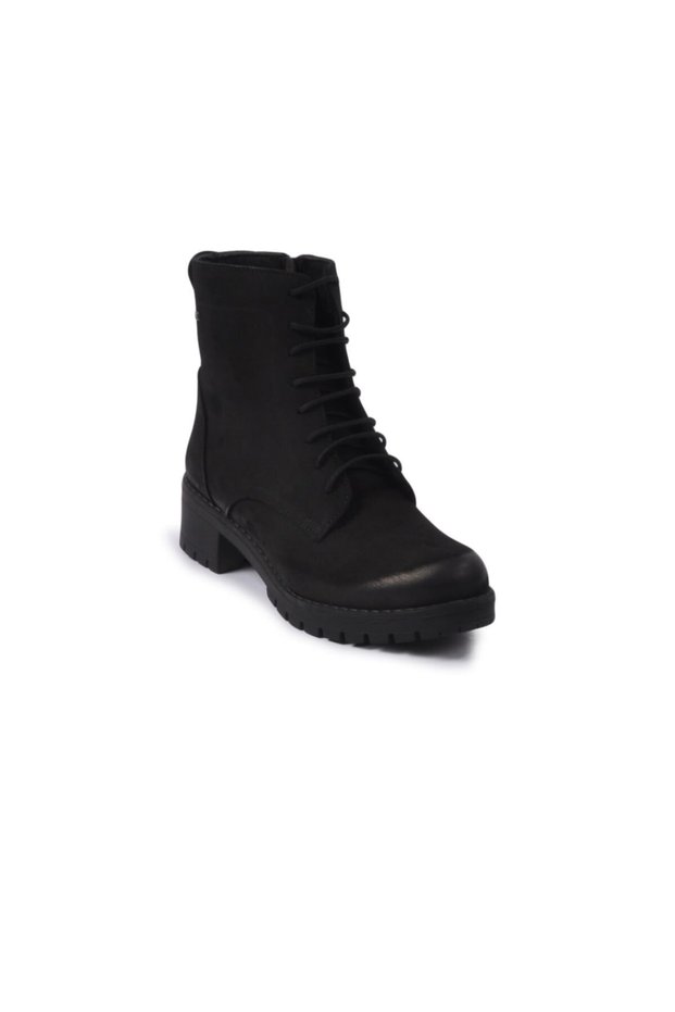 Women's Black Genuine Nubuck Leather Boots 2680-1