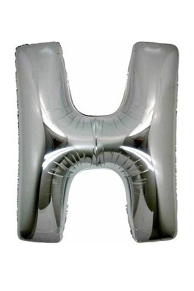 100 Cm Silver Silver Letter H Foil Balloon - Birthday, Age, Party, Special Day, Surprise, Gift