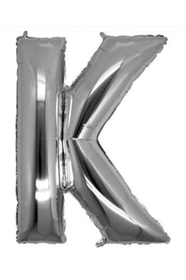 K Letter Foil Balloon Silver Silver 100 Cm, Birthday, Birthday, Party, Special Day, Surprise, Gift