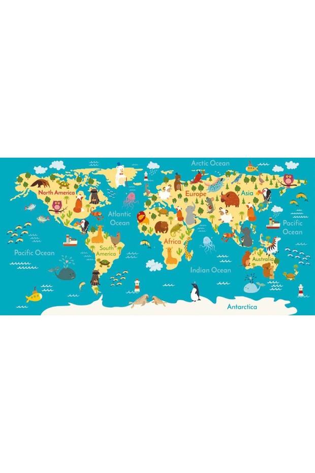 Map  3 Boyutlu Tek Parça Duvar Kağıdı - 2