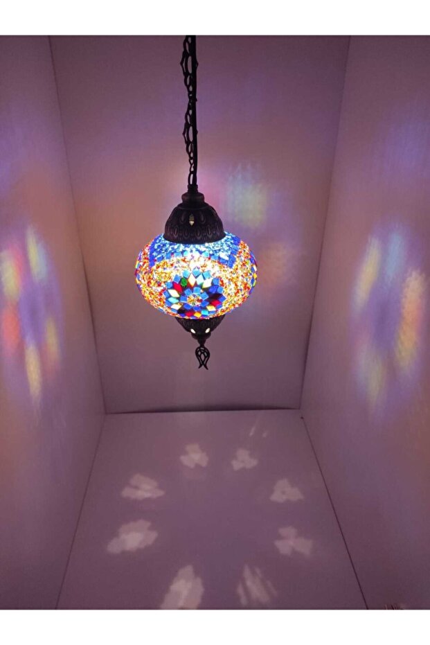 Osmanlı Otantik Mozaik Tekli Tavan Sarkıt Avize - 1