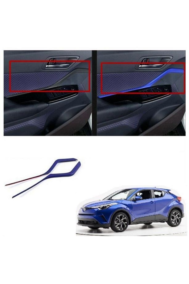 TOYOTA C-HR İçin Uyumlu  KAPI ÇITASI MAVİ || CHR - C-HR - CH-R - 1