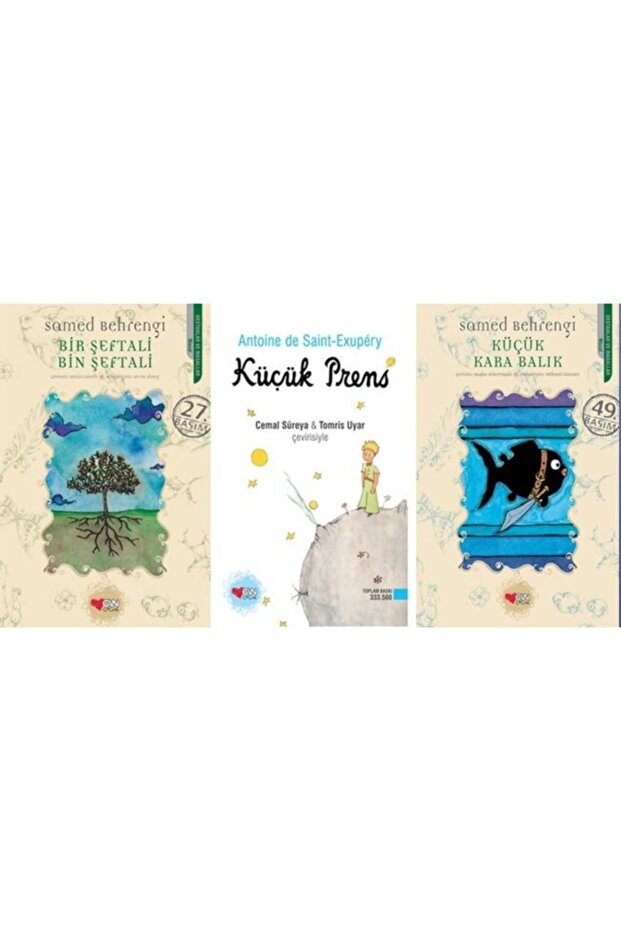 Küçük Kara Balık / Küçük Prens / Bir Şeftali Bin Şeftali - 3 Kitap Set