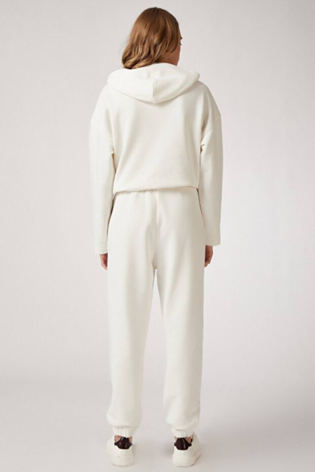 Női Ecru polár nyomott tréningruha szett DD00730 - 3