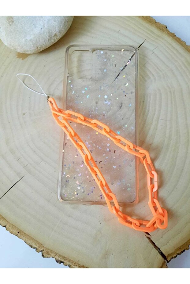 Acrylic Phone Strap Chain Lanyard Orange