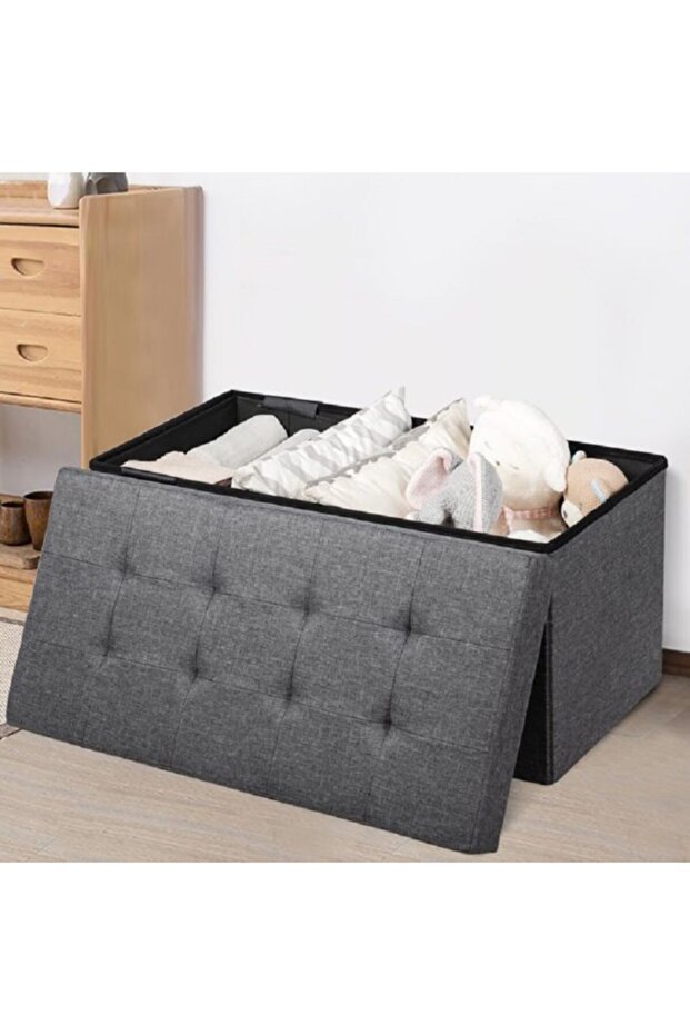 Sandıklı Puf Bench / Çamaşır & Oyuncak Kutusu 35*70 Cm - 3