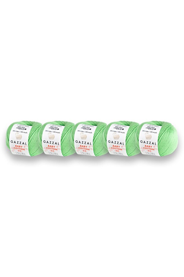 Baby Cotton 25 gr Amiguri, Punch 5 Pack Hand Knitting Thread (3466)