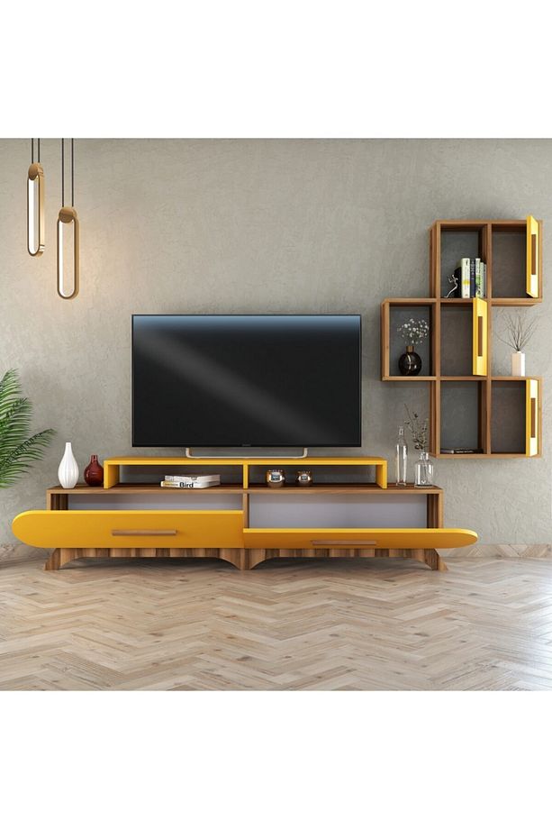Flora Duvar Raflı Tv Ünitesi - 2