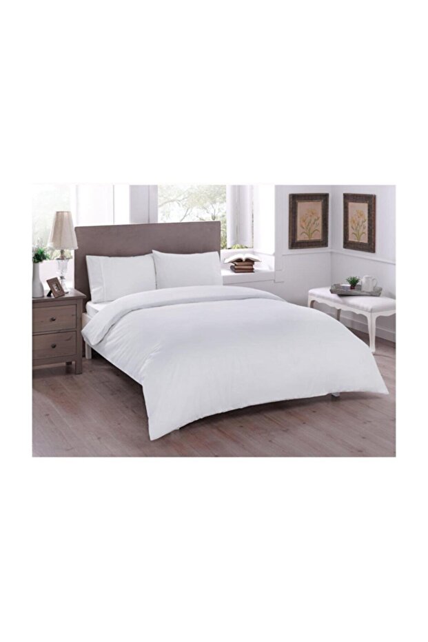 Ranforce Nevresim Takımı Basıc Tek Kişilik Beyaz - 1