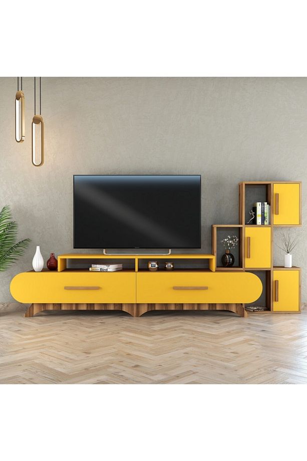 Flora Duvar Raflı Tv Ünitesi - 3