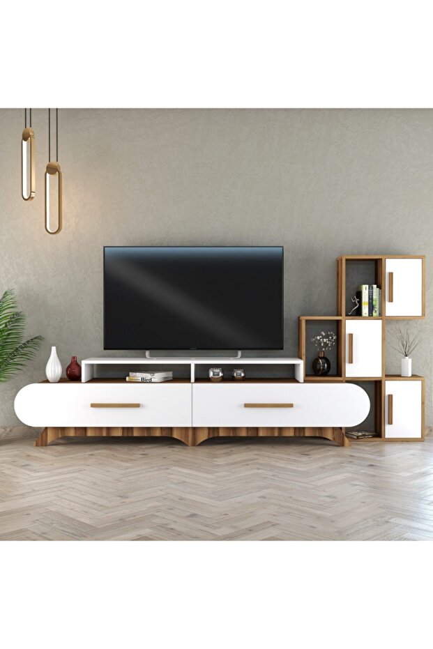 Flora Duvar Raflı Tv Ünitesi - 3