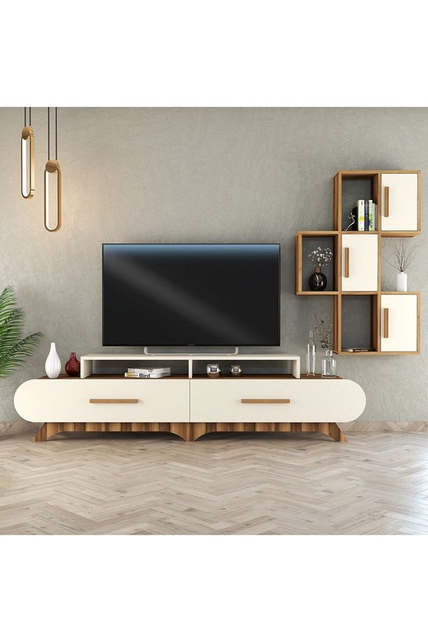 Flora Duvar Raflı Tv Ünitesi - 1