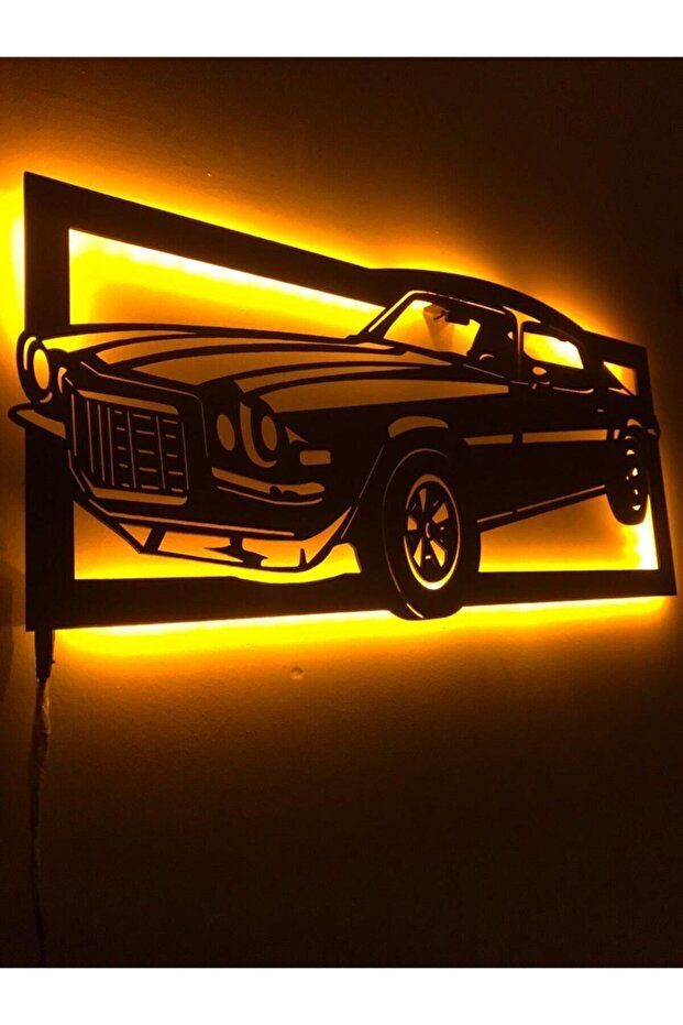 Klasik Araba Led Işıklı Tablo - 4