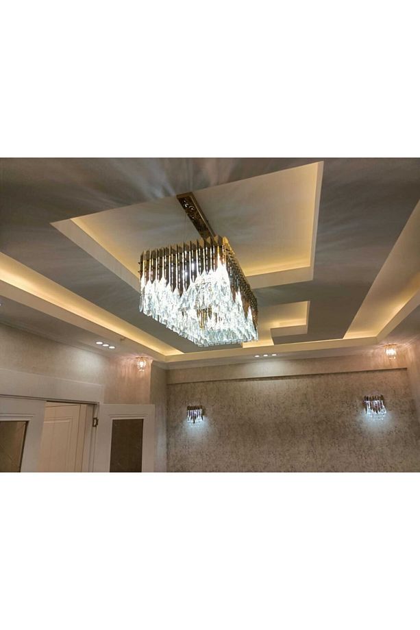 Avize 80x40 Masa Üstü Özel Tasarım Avize Gold - 3