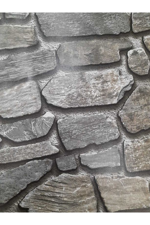 Yığma Taş Desenli 3d Duvar Kağıdı(5m2) - 1