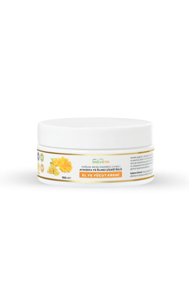 Naturepro Intensive Moisturizing Hand and Body Cream with Calendula and Immortelle Extracts - 160ml.