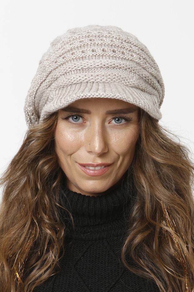 Shielded Lined Knitwear Knitted Beret Stone