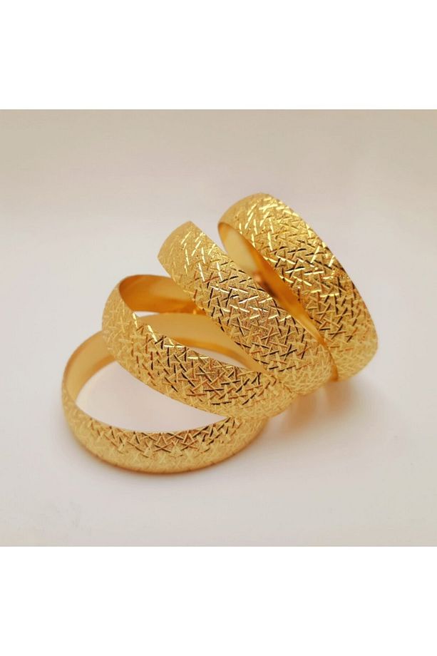 22 Ayar Altın Kaplama 1.5 cm Eninde Bilezik 0011 - 2
