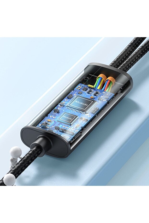 Ca-8780 2in1 100w Type-c To Lightning & Type-c Data-şarj Kablosu 5a 1.2m-siyah - 6