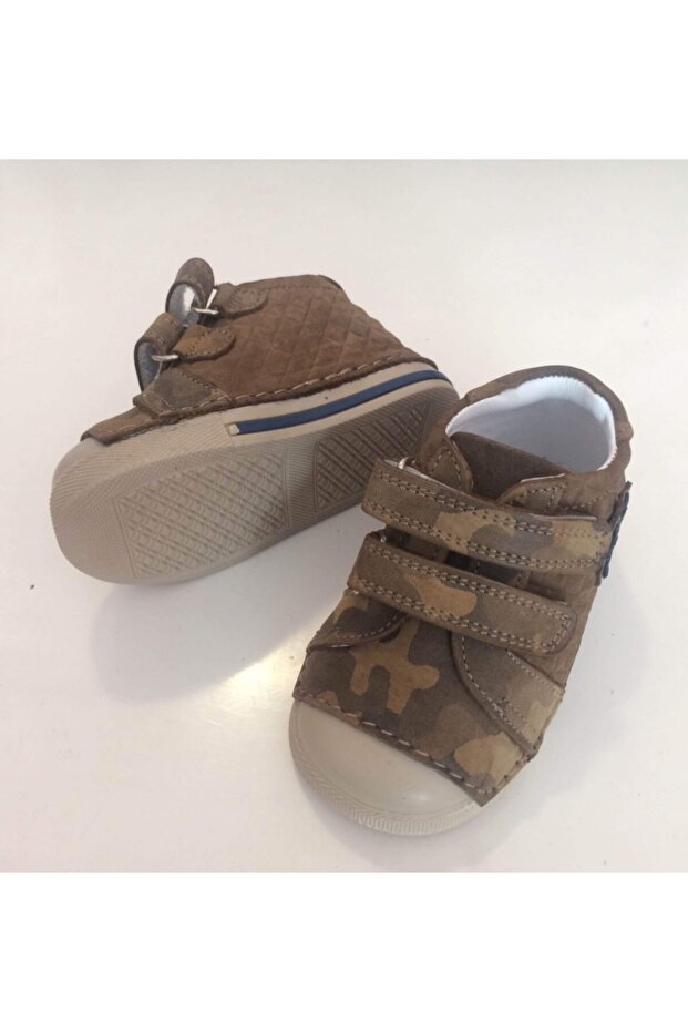 Erkek Bebek Hakiki Deri Ve Ortopedik Tabanlı Ilk Adım Bot - 3