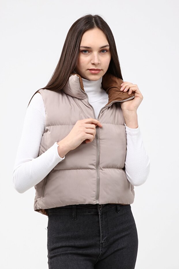 Kadın Taş Şişme Yelek - 8