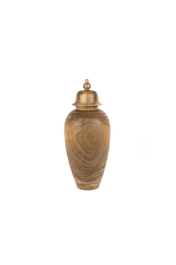 Ahşap Kapaklı Küp 13x65cm - 1