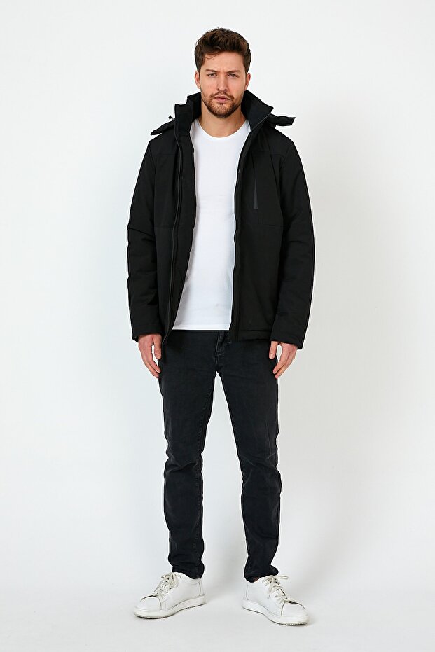 Skı Jacket Erkek Mont - Siyah - 1