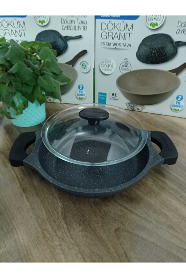 Granit Döküm 18 Cm Kapaklı Sahan - 2