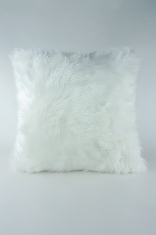 Plush Throw Pillow Cover White