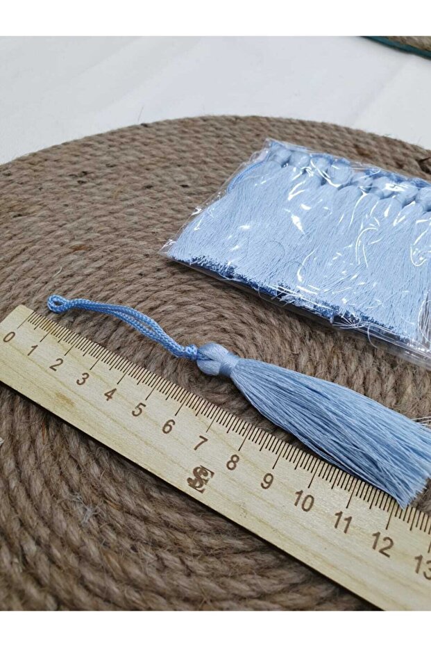 Tassel 7 cm 10 pcs Baby Blue