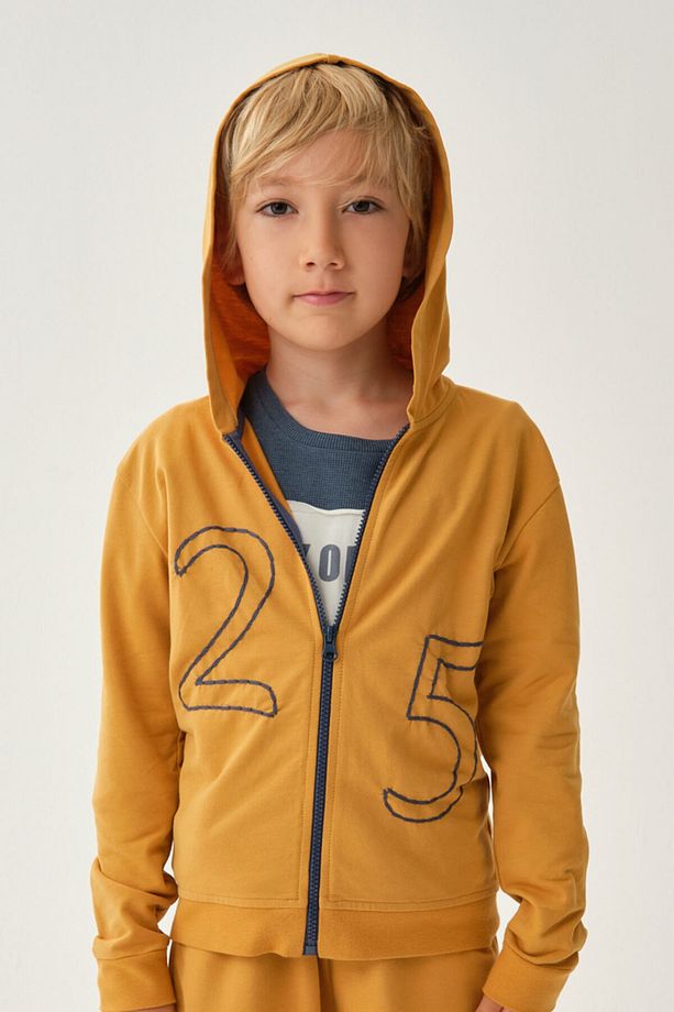 Hardal Kapişonlu Sweatshırt - 1