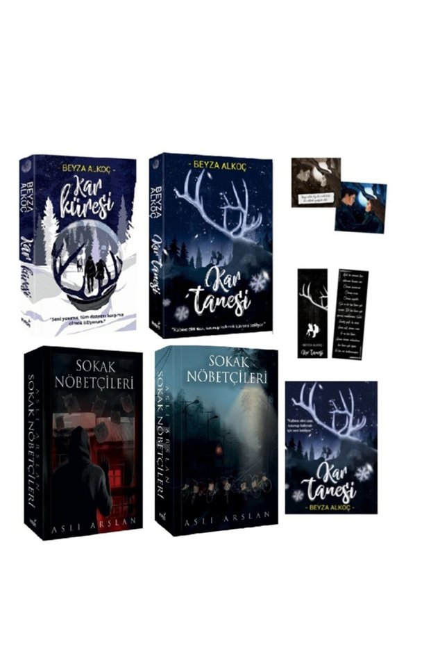 Sokak Nöbetçileri 1-2 Paperback Aslı Arslan / kar Küresi Kar Tanesi Beyza Alkoç Set of 4 Gnyktp