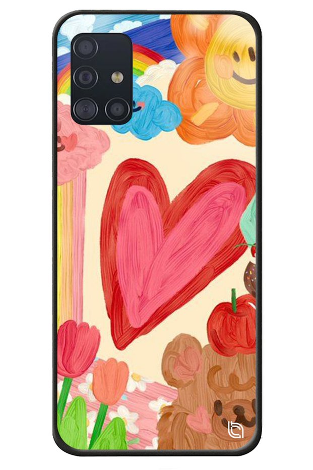Case for Samsung A71 Heart Premium Pattern Glossy