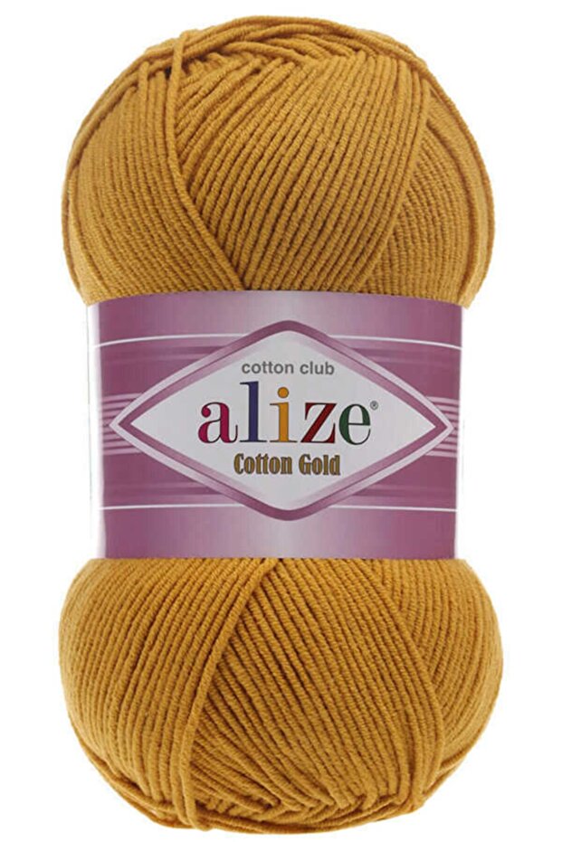 Cotton Gold Mustard Yellow Hand Knitting Yarn