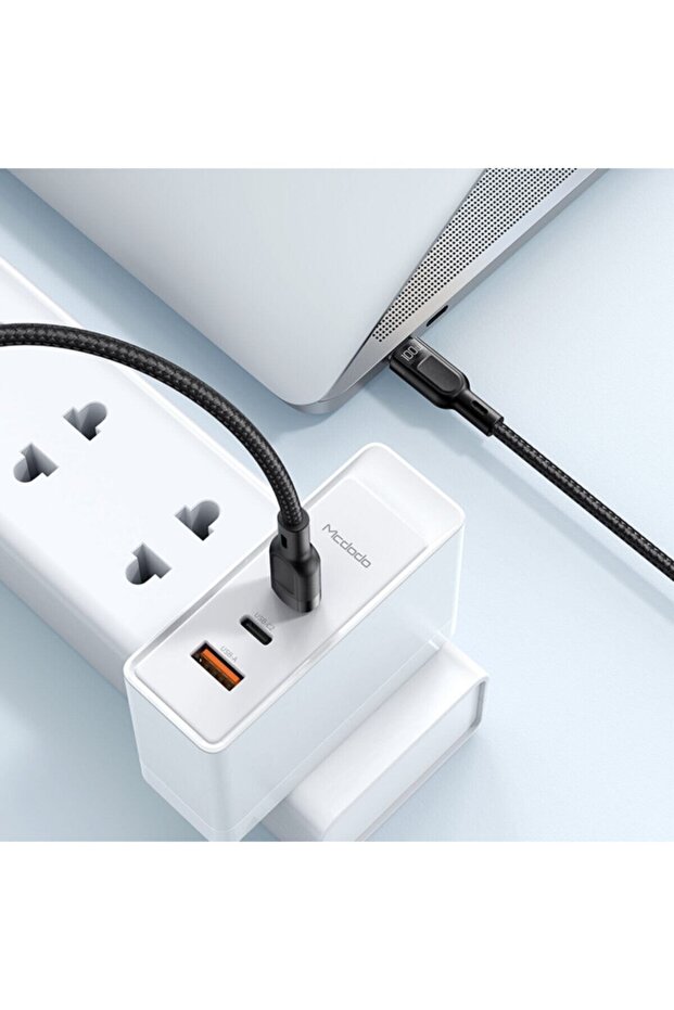 Ca-8780 2in1 100w Type-c To Lightning & Type-c Data-şarj Kablosu 5a 1.2m-siyah - 4