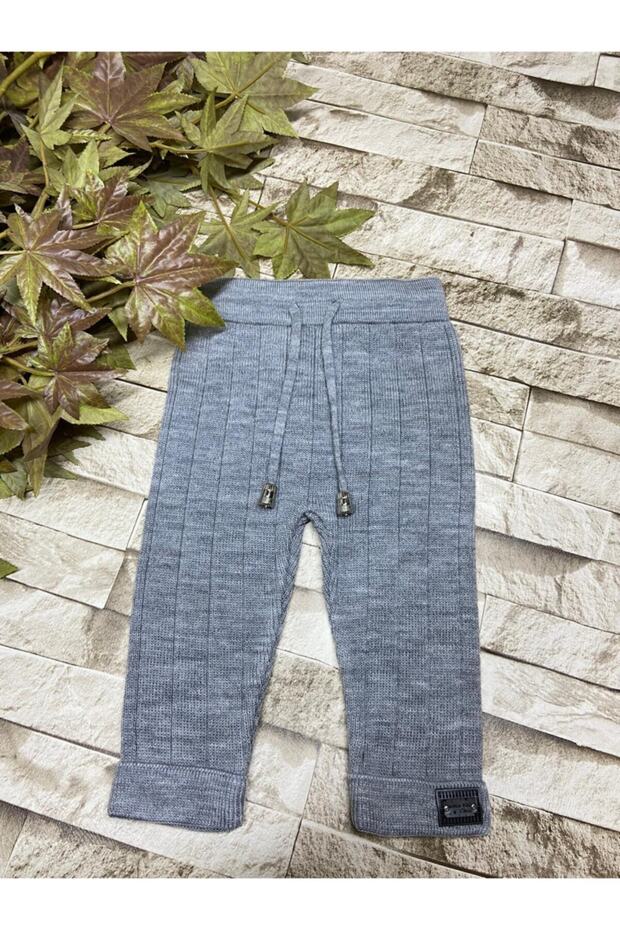 Corded Knitwear Trousers with Lace Waist