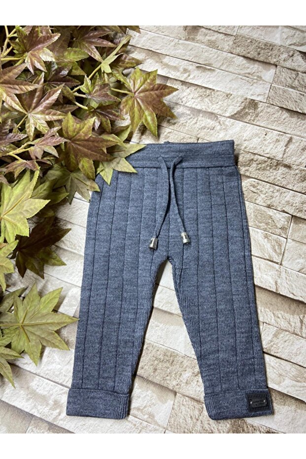 Corded Knitwear Trousers with Lace Waist