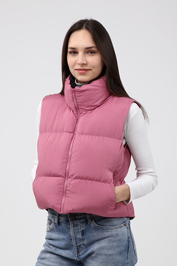 Kadın Gül Kurusu Şişme Yelek - 9