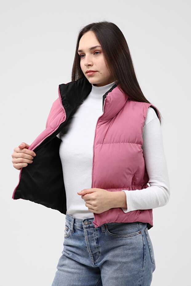 Kadın Gül Kurusu Şişme Yelek - 7