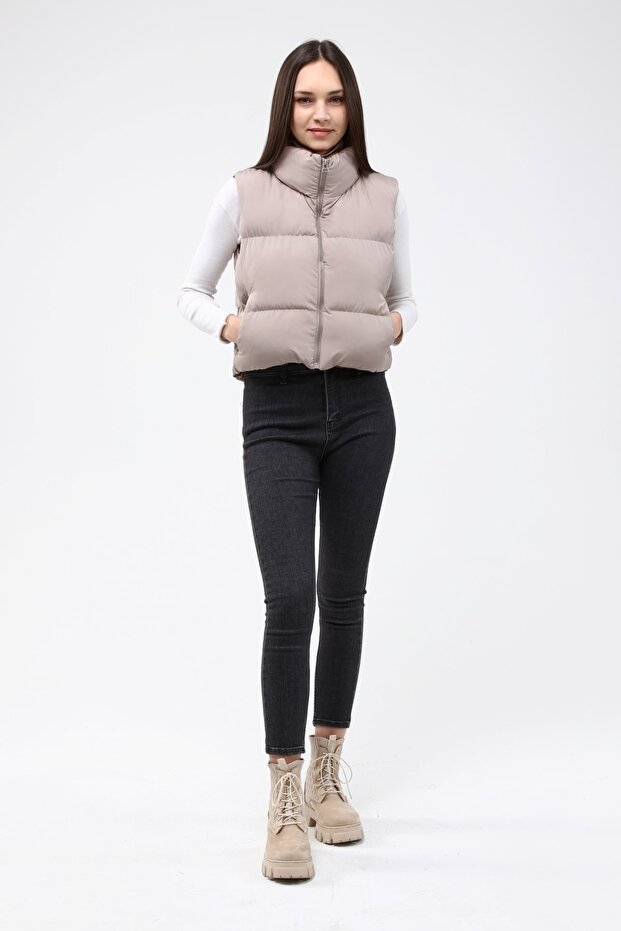 Kadın Taş Şişme Yelek - 5