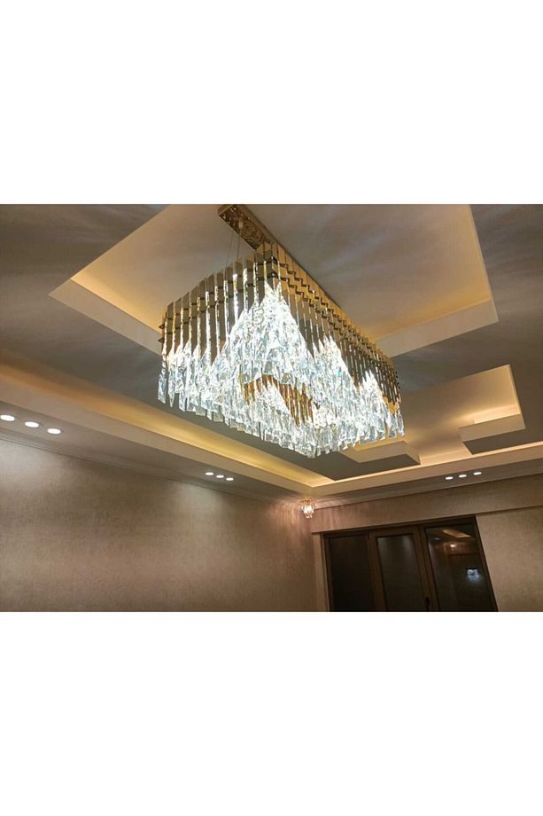 Avize 80x40 Masa Üstü Özel Tasarım Avize Gold - 1