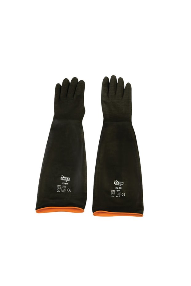Siyah Kauçuk Asit Eldiveni Xl 60cm
