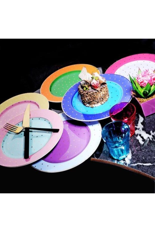 Kosova Fnc-028 Bone China 6 Piece Cake Plate
