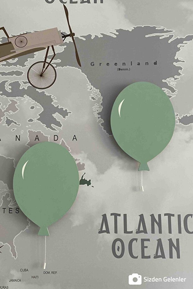 Balon Gece Lambası, Mint - 7