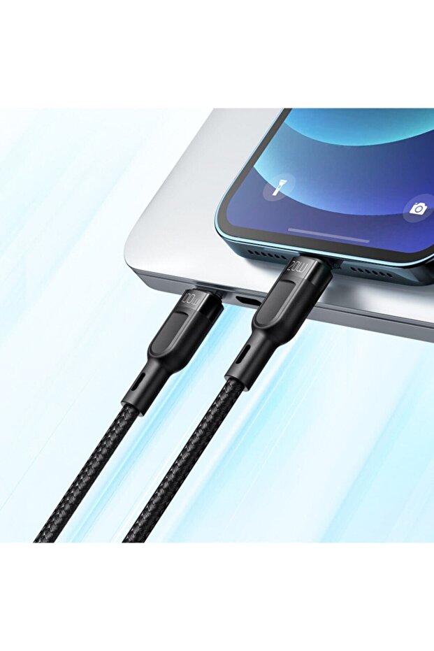 Ca-8780 2in1 100w Type-c To Lightning & Type-c Data-şarj Kablosu 5a 1.2m-siyah - 3