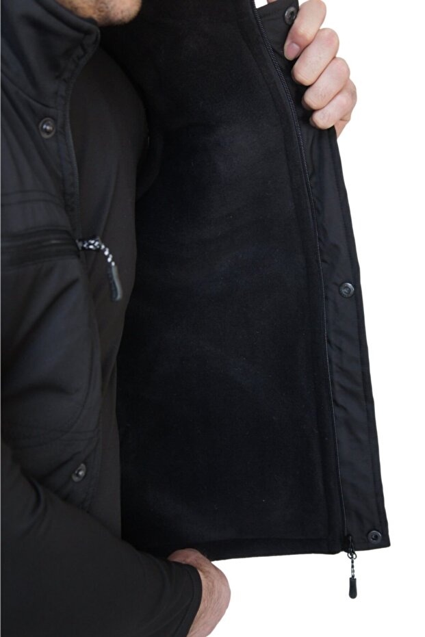 Робочий жилет з підкладкою з флісу та волокна, водо- та вітронепроникний, з 4 кишенями - 3