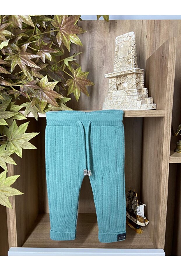 Corded Knitwear Trousers with Lace Waist