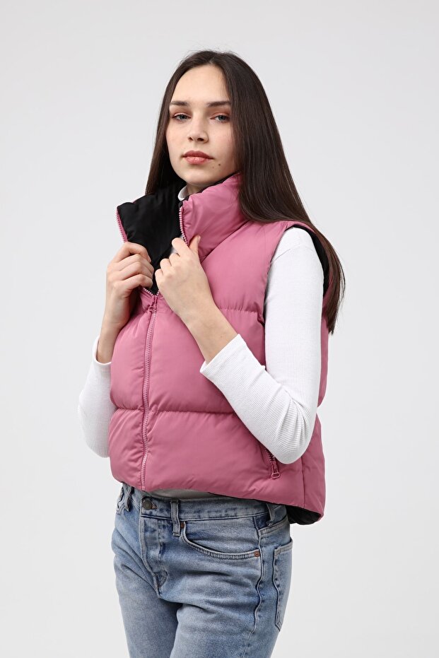 Kadın Gül Kurusu Şişme Yelek - 12