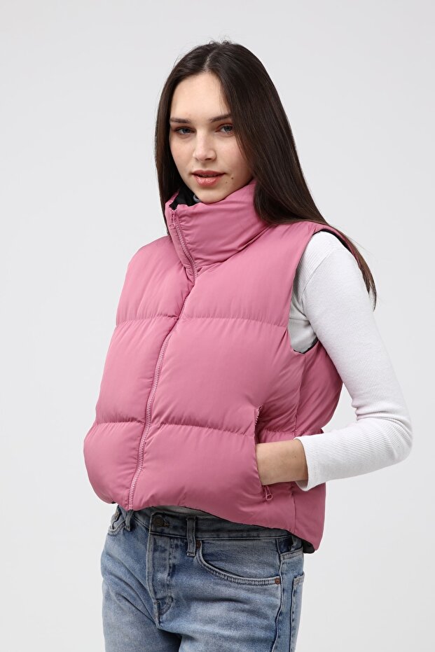 Kadın Gül Kurusu Şişme Yelek - 3